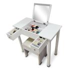 Shipping from U.S. warehouse-Noble European Style White MDF Solid Wood Makeup