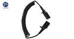 7 Pin To 4 Way Curly Trailer Extension Cable , Rear View Camera Cable Weatherpro