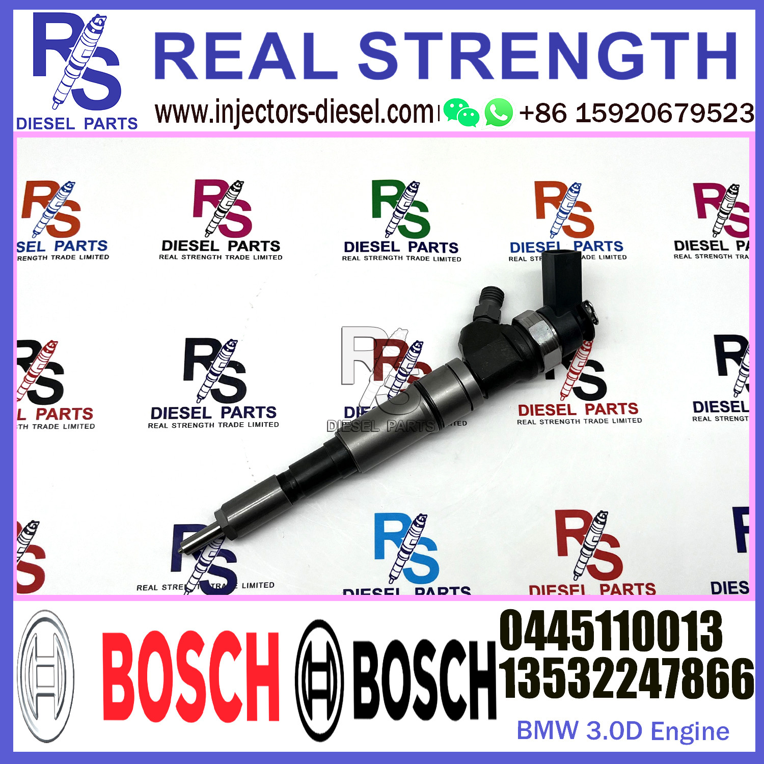 Diesel Fuel Common Rail Injector 0445110013 13532247866 13532354000 13537785438 For BWM 4.0D Engine