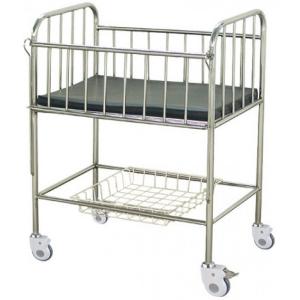 Quality Hospital Baby Bed Cart 850 X 460 X 970mm Four Silent Wheels With Cross Brakes wholesale
