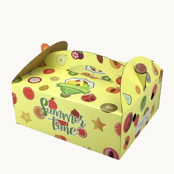 Reusable Leakproof Corrugated Gift Box With Handle Multipurpose