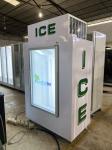 Indoor Commercial Ice Freezer Bagged Ice Bin with Two Glass Doors