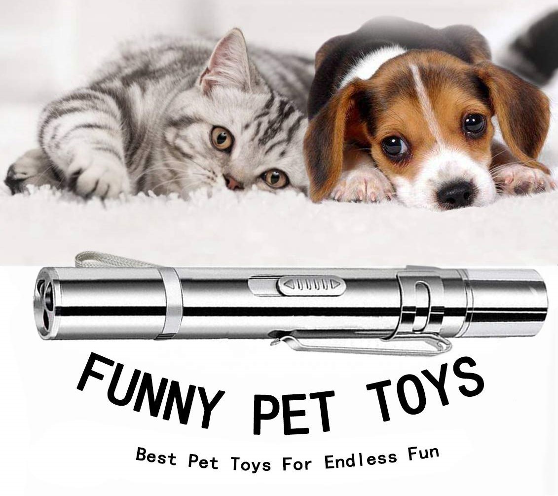 Purple Red White Laser Cat Teaser Interactive Toy Rechargeable Cat Toys