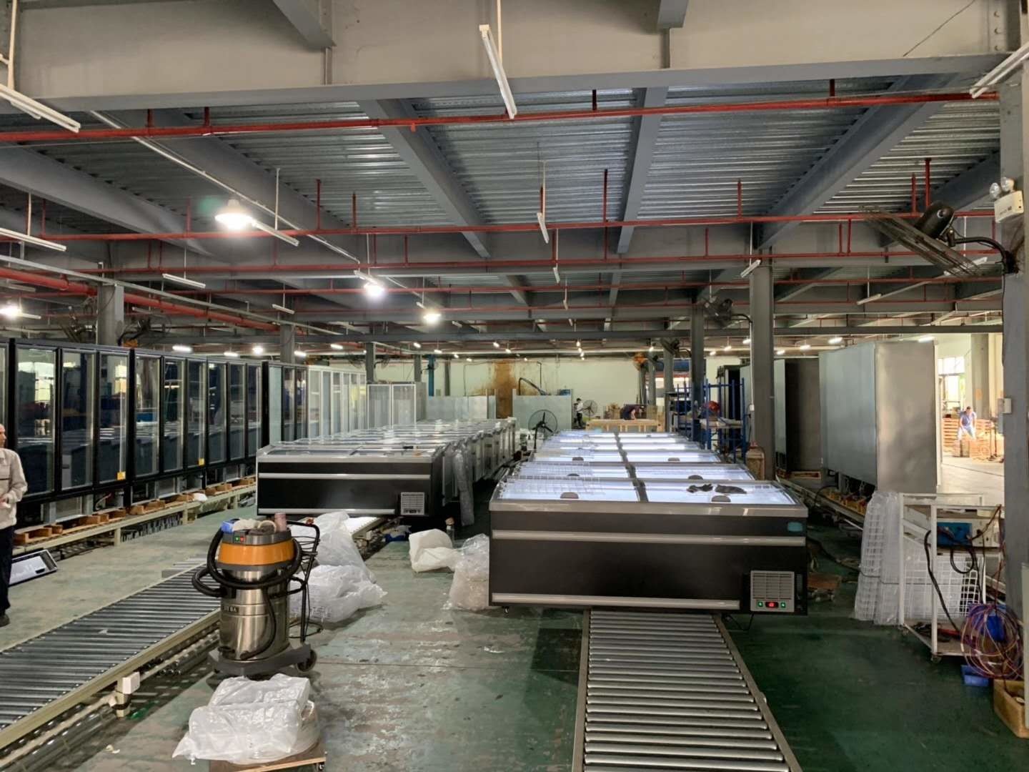 Supermarket Commercial Combined Island Meat Frozen food display Freezer with top sliding glass door