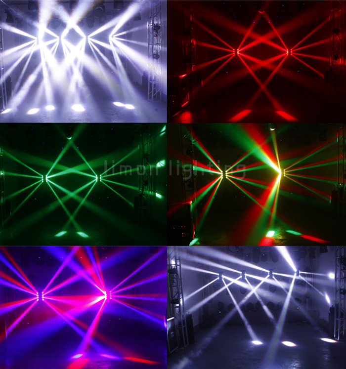 8x10W RGBW 4in1 Pixel Control DMX LED Spider Beam Moving Head Light for Night Club