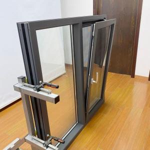 Quality Black Double Tempered Glasses Tilt And Turn Casement Windows Fiberglass Flyscreen Tilt Sash Window wholesale