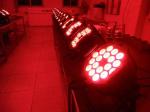 Medium Live Concerts 5in1 RGBWA LED Par Light 18pcs * 15W Par 64 LED Lamp 300W