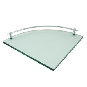Quality Customized Color Wall Mounted Fanshaped Tempered Glass Shelves for Bathroom wholesale