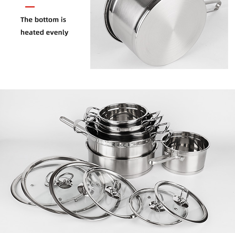 Best Selling Kitchen Non Stick Cookware Set Cooking Pot Set With Ss Handle