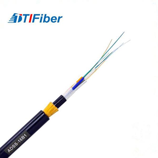 ADSS Aerial Fibre Channel Cable Outdoor Non - Metallic G652D 24 48 Core Black
