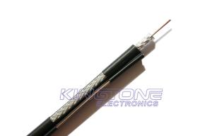 Quality Outdoor RG11 Tri. CATV Coaxial Cable 14 AWG CCS 60% AL Braid PVC With Messenger wholesale