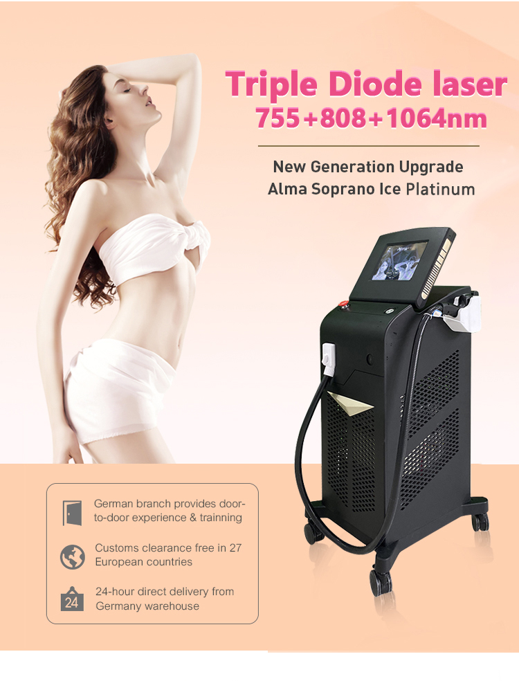 Laser Hair Removal Equipment with Cooling System of Water Wind Semi-Conductor TEC Cooling