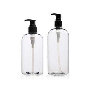 Quality Chunky Round Shoulder Plastic Clear Pump Bottle 300ml 360ml 500ml wholesale