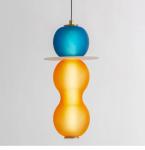 Scandinavian glass pendant lights Minimal colorful lampshade bedside lamp(WH-AP