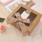 White Gift Set Box Transparent PVC Birthday Box With Silk