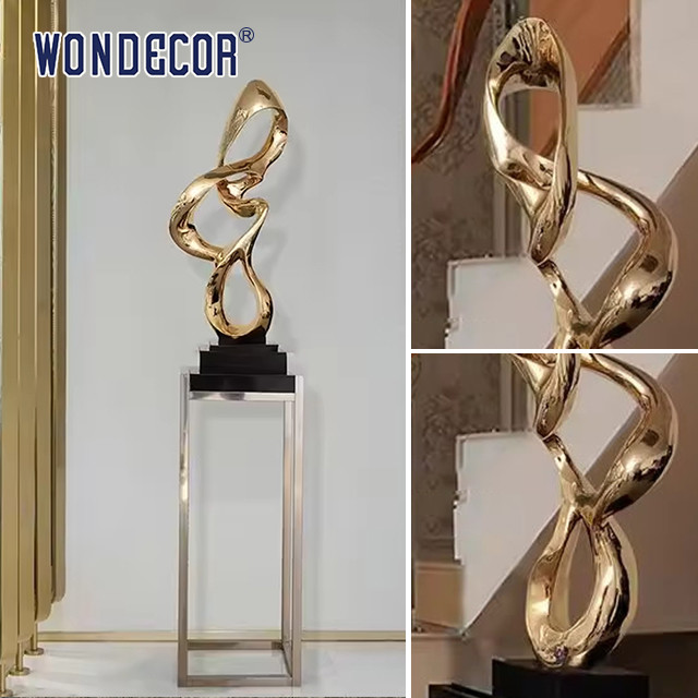 Customized Indoor Stainless Steel Abstract Sculpture Metal Art Decoration Creative