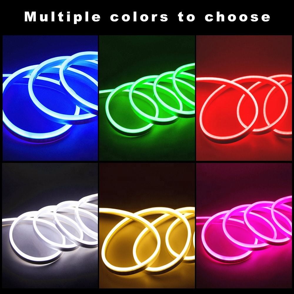 220V RGB LED Neon Light Silicone Neon Strip Flexible Luces Rubber Cuttable Strip