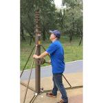 10m manual crank lifting telescopic mast-aluminum materials-telescoping mast