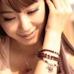 5mm Round Genuine Garnet Beads Bracelet with 925 Silver Marcasite Horse Garnet