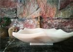Polygonal Marble Bathroom Sink , Natural Stone Vessel Sinks For Bathroom