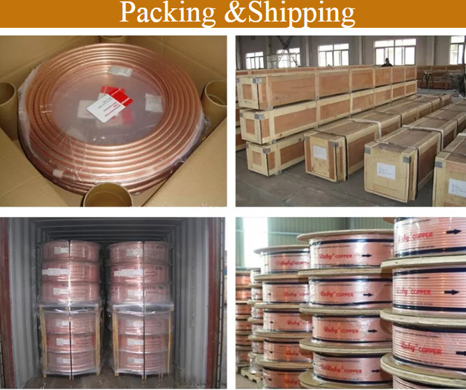 ASTM B280 Heating Copper Pipe Soft Temper Pancake Coil In Refrigeration