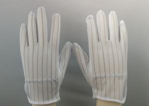 Quality ESD PVC Dotted Anti Static Gloves Three Stitches Lines Design On Back wholesale