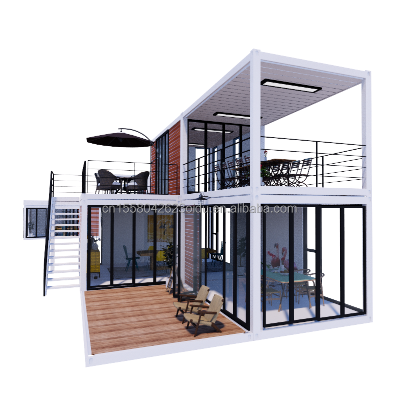 Galvanized Steel Bending 40ft Container House Flat Pack Mobile Prefabricated Tiny Home with 3 Bedroom in High Demand