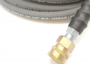 Quality 50 FT ID 3/8&quot; 4000 PSI Wire Braid Pressure Washer Hose With Brass Coupler wholesale