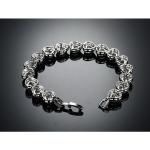 Fashion Platinum Plated Links Chain Heart Shape Clear Cubic Zirconia Tennis