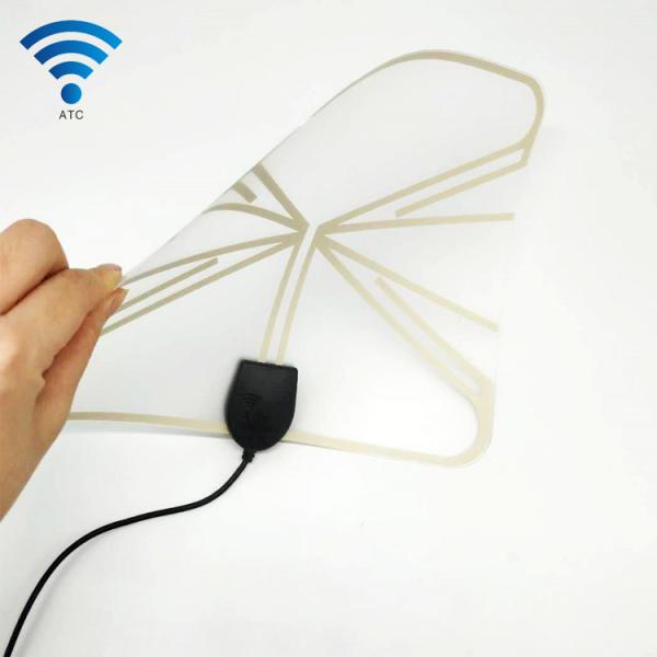 White HD Television Antennas , Mini Flat 30DBi Indoor Amplified Digital TV