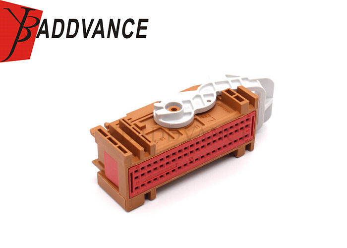 Brown Automotive 60 Pin Female Wire Harness Pbt Gf20 Electric Connectors