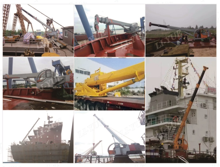 Hydraulic System Mini Hydraulic Crane for Small Boats / Marine / Ships Max. Lifting Height 5-30m Span 5-25m