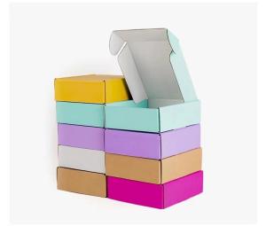 Quality Clothing Candy Color Custom Corrugated Mailer Boxes 9x6x3 9x6x4 wholesale