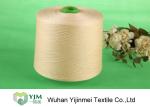 Full Bright Dyed Polyester Yarn , Bright Core Spun Yarn With Plastic Tube