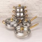 Multifunction Cookingware Set Cookware Cook Pot 12 pieces Ollas Stainless Steel