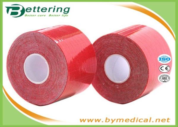 Hot sell kinesiology Kinesio Tape / Pure cotton,Waterproof/Sports Safety Red