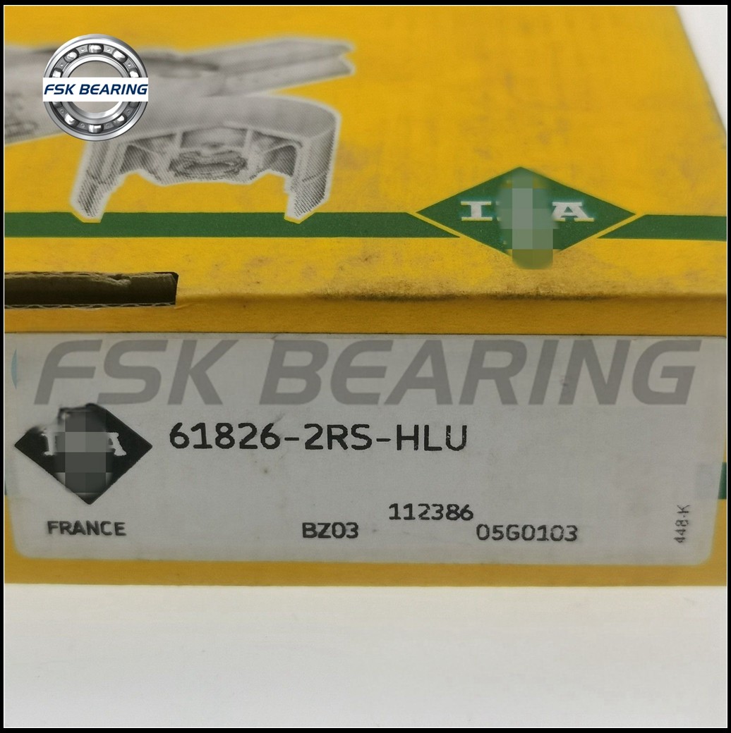 Thicked Steel 61826-2RS-HLU Single Row Deep Groove Ball Bearings ID 130mm OD 165mm