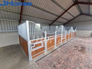 Quality Luxurious Elegant Mesh Stall Fronts Pre Build Durable European Style 2.3 Meters Horse Stall Fronts wholesale