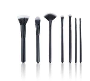 Quality 7pcs Essential Eyeshadow Makeup Brush Set Soft Synthetic Hair Black wholesale