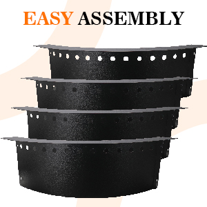Fire Pit Insert for DIY Campfire Ring Heavy Duty Solid Steel Construction for Outdoor