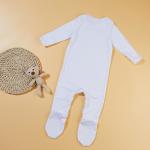 White Blank Sublimation Newborn Footed Onesies For Heat Transfer Printing