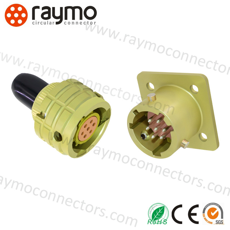 Russian OHS Series Hermetic Square Flange Receptacle OHS-BC-1-7/12-B1-1-B For DC And AC Circuits