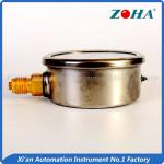 High Temp Oil Filled Oil Pressure Gauge / Air Pressure Gauge Panel Mount 63mm