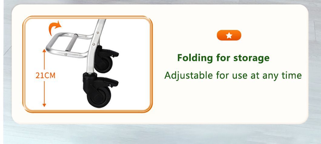 Medical Used Manual Wheelchair Lightweight Folding Commode Chair for Elderly and Disabled People