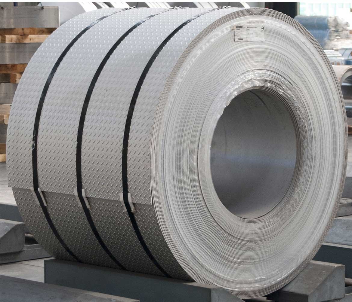china stainless steel diamond checkered coil suppliers factory