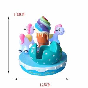 Quality 3 Seats Fun Carousel Kiddie Ride Amusement Doll Machine Customized wholesale