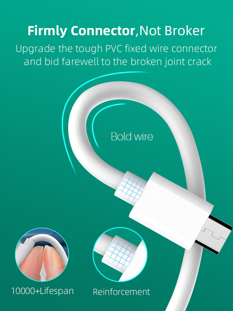 Non Toxic PVC 3.0A Micro USB Phone Cable Quick Charger