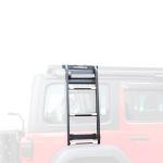 Stainless Steel Roof Rack Extension and Side Ladder for Jeep Wrangler JL Black