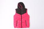 Ladies Color Matching Utility Gilet Vest Lightweight Hooded Padded Vest