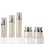 Silver Pump Screw Lid 30g 50g Capacity Acrylic Cream Jar